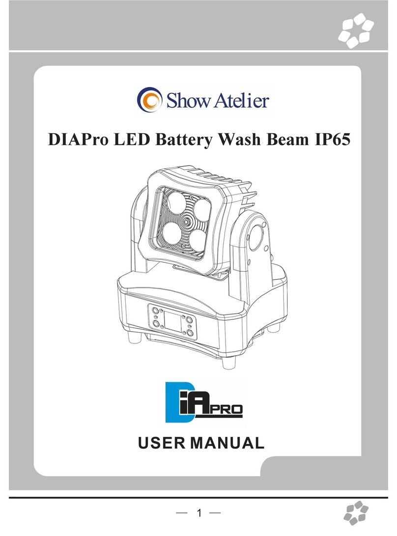Show Atelier DIAPro LED Battery Wash Beam IP65 user manual