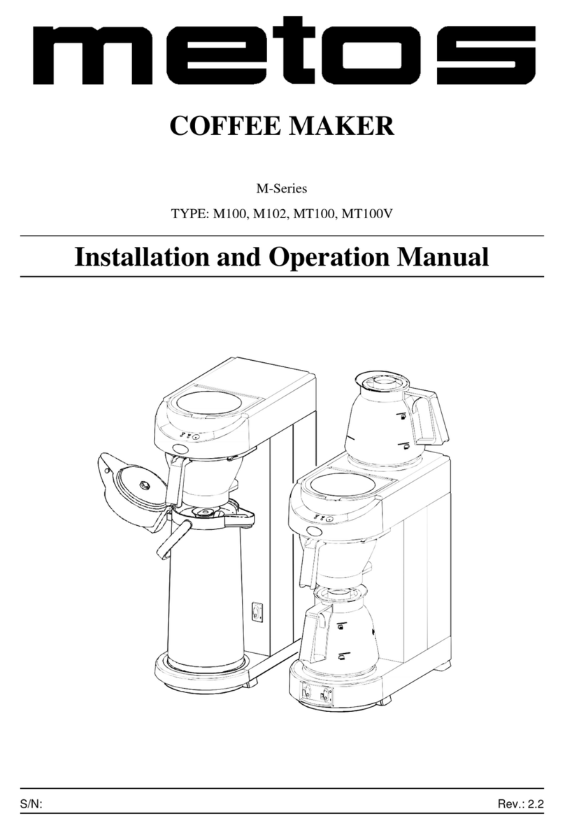 Metos M100 Installation and operation manual