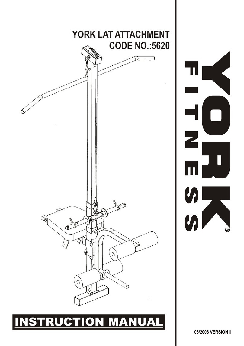 York Fitness 5620 lat attachment instruction manual