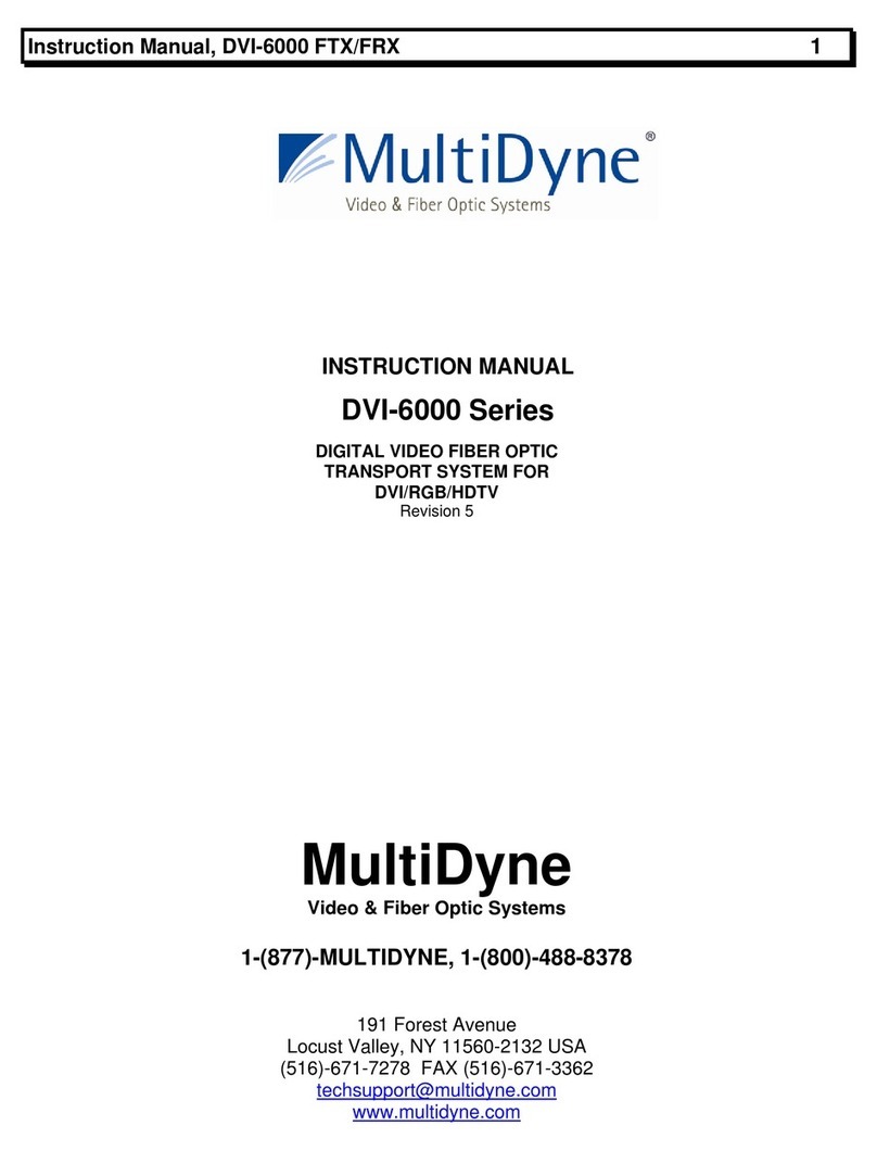 Multidyne Electronics DVI-6000 FTX instruction manual