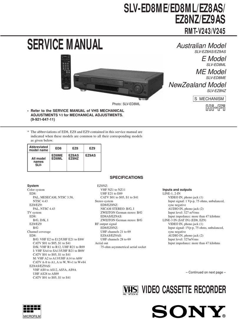 Sony SLV-ED8ME User manual