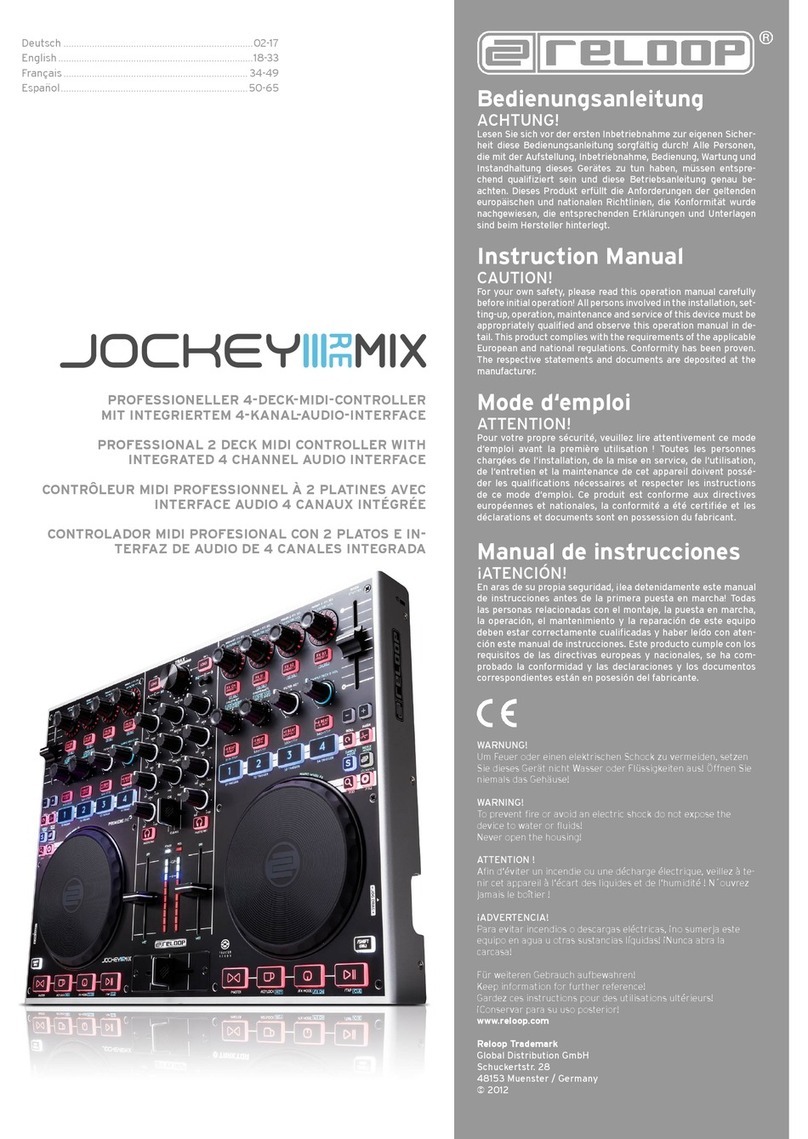 Reloop Jockey 3 Remix User manual