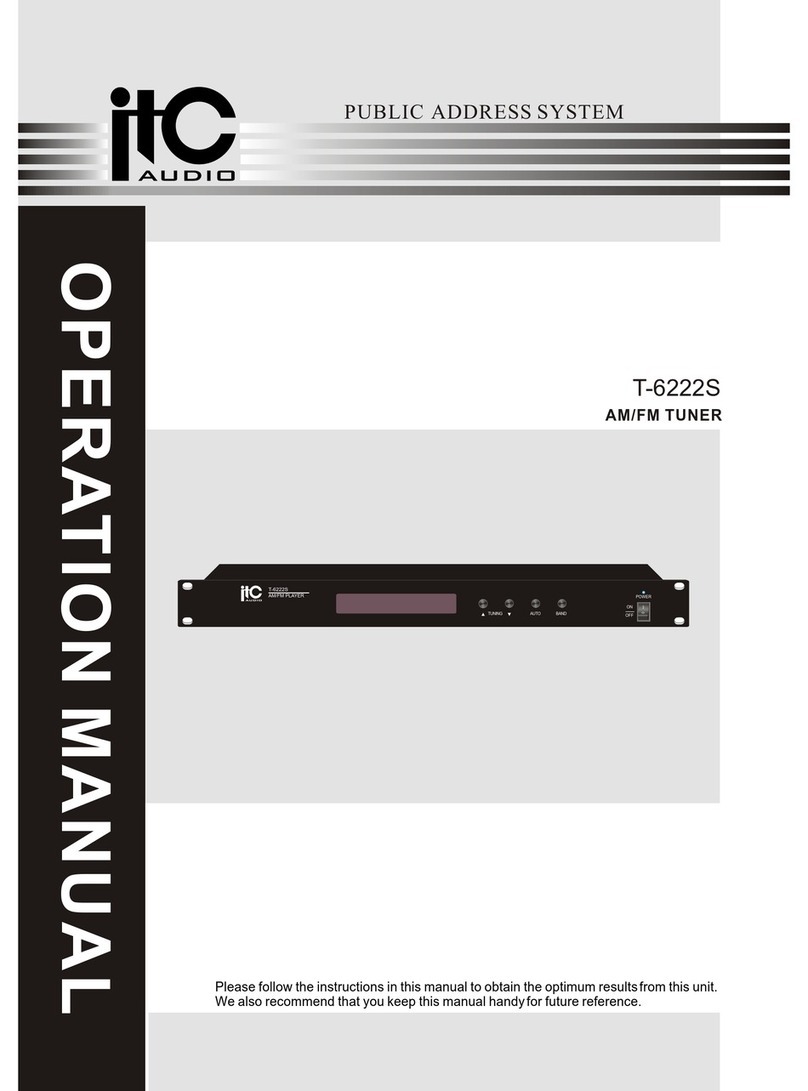 ITC Audio T-6222S User manual