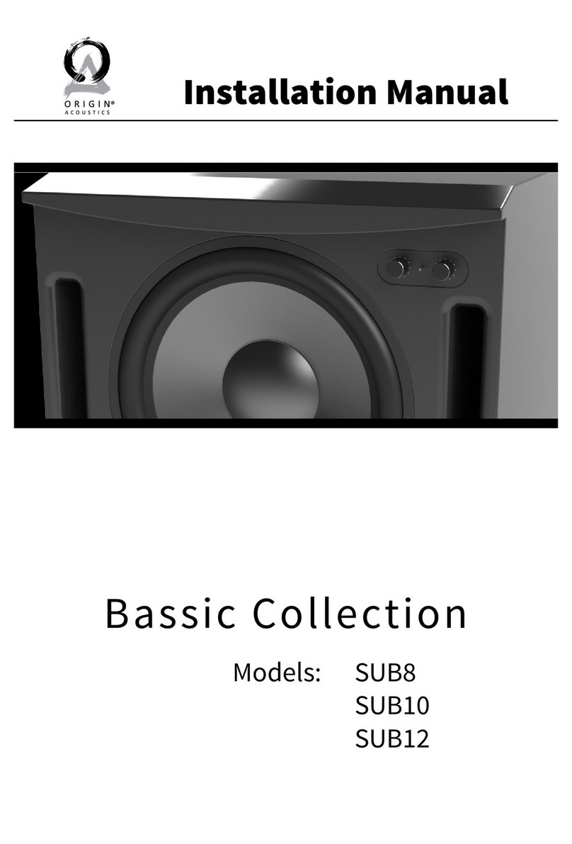 Origin SUB8 User manual