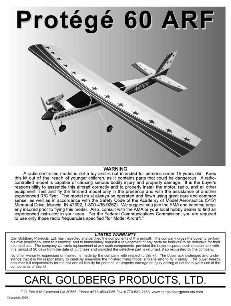 Carl Goldberg Products Protege 60 ARF user manual