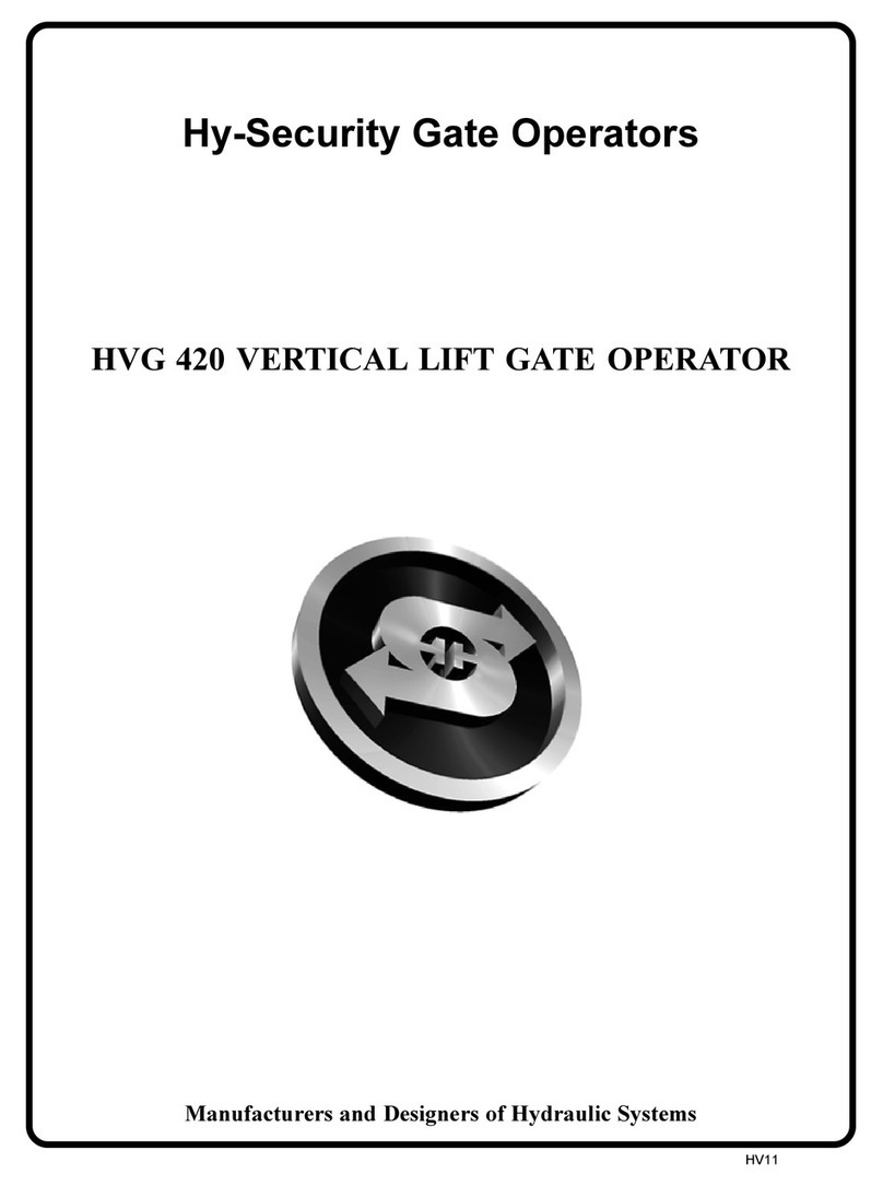 HySecurity HVG 420 user manual