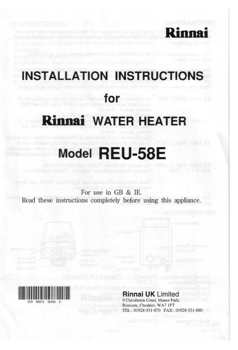 Rinnai REU-58E User manual