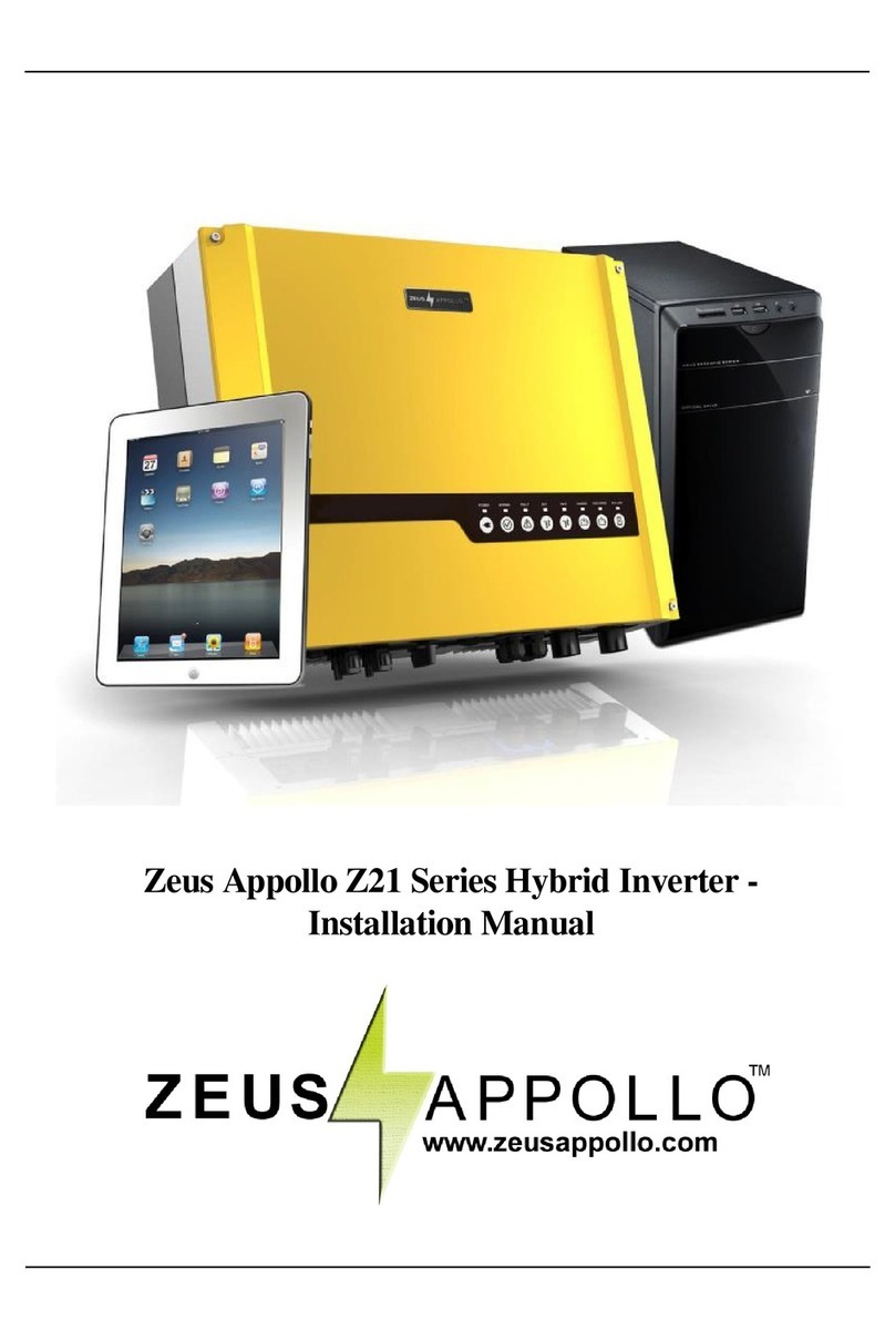 Zeus Appollo Z21 Series installation manual