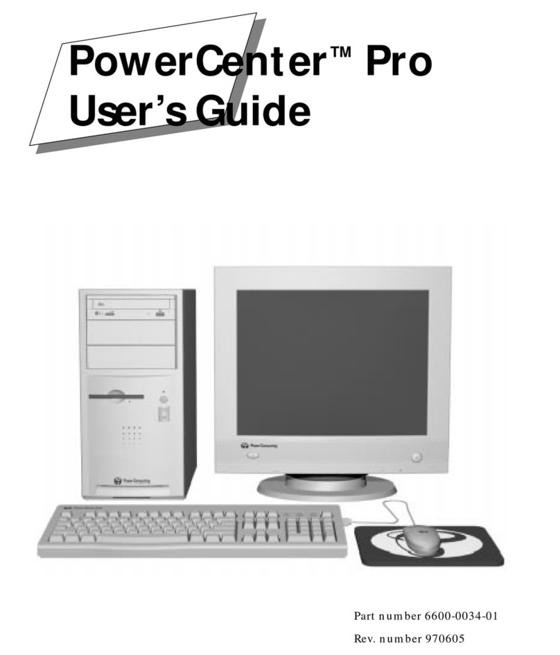 Power Computing PowerCenter PRO User manual