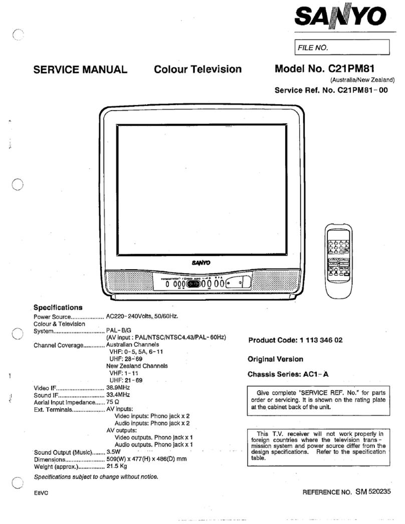 Sanyo C21PM81 User manual