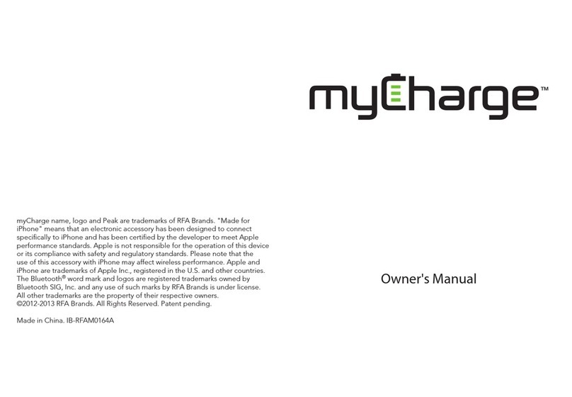 MyCharge Trek 2000 User manual MyCharge Trek 2000 User manual