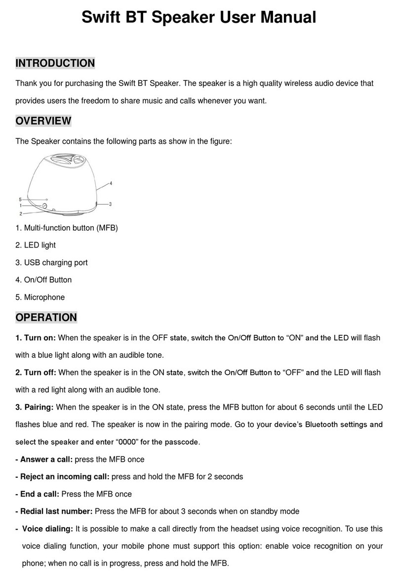 Satechi Swift BT user manual
