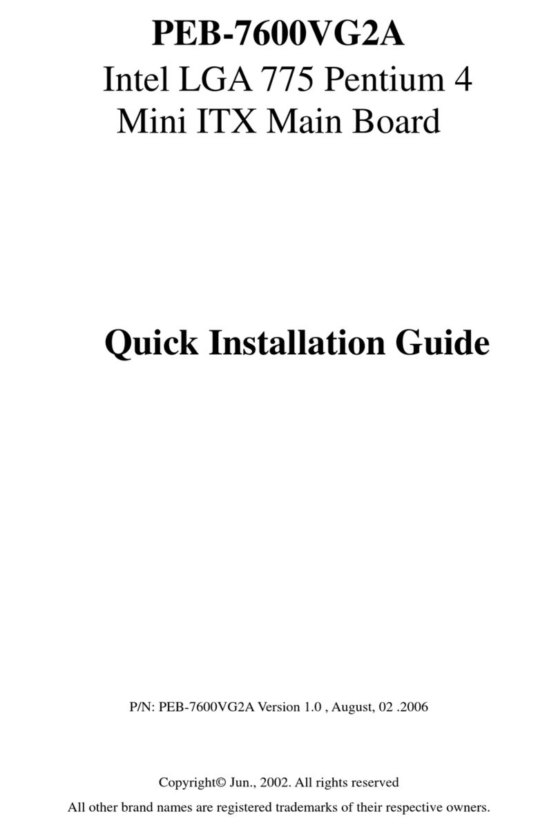 Portwell PEB-7600VG2A Quick installation guide