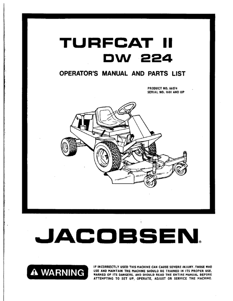 Jacobsen Turfcat II DW 224 Installation and maintenance instructions