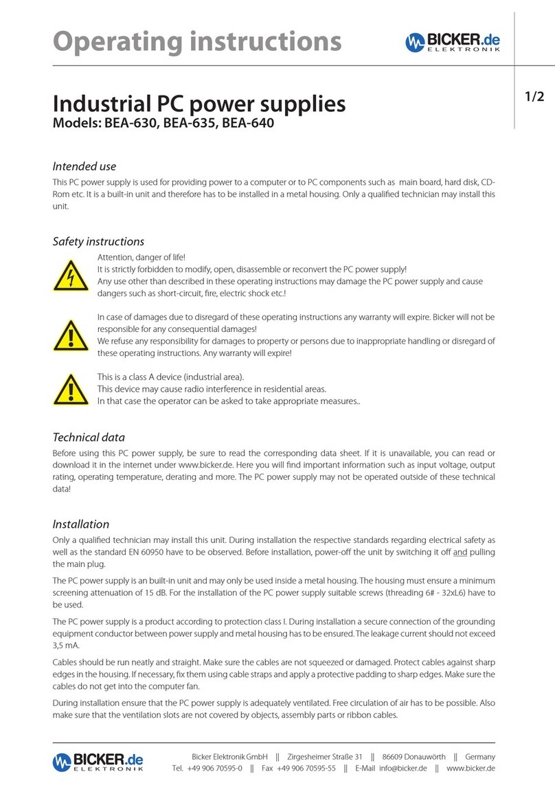 Bicker BEA-630 operating instructions