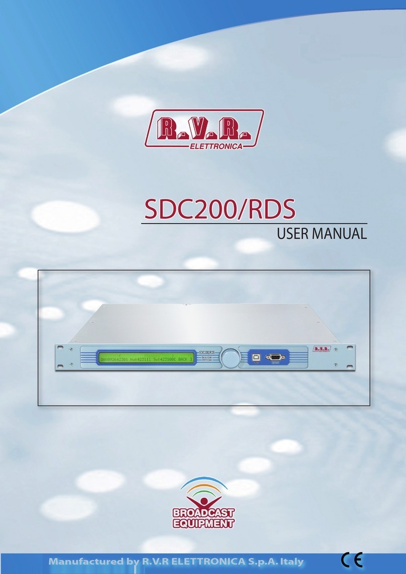 R.V.R. Electronica SDC200/RDS user manual R.V.R. Electronica SDC200/RDS user manual