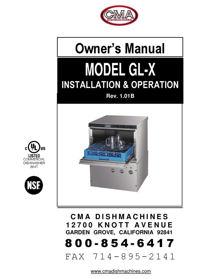 CMA Dishmachines GL-X User manual