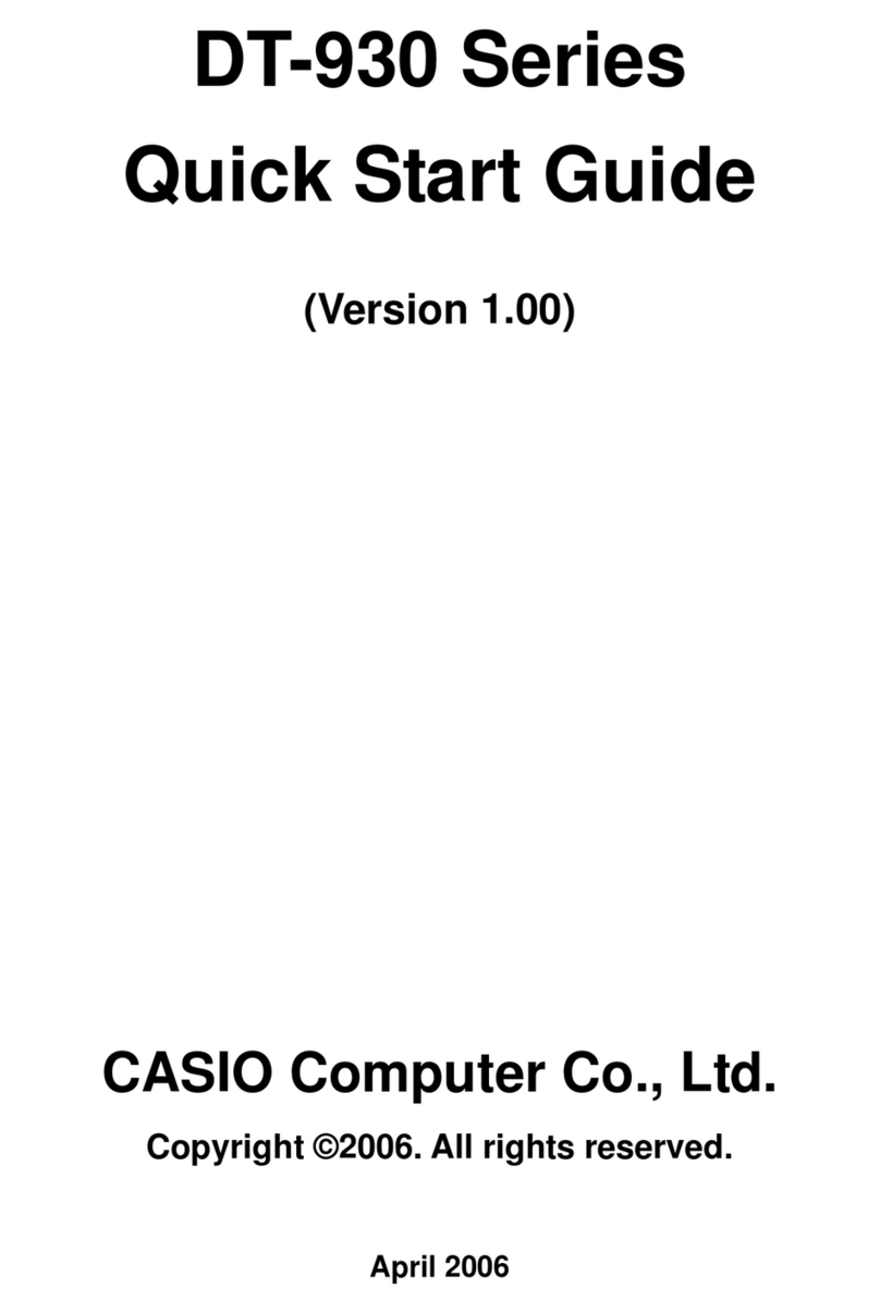 Casio DT-930 Series User manual