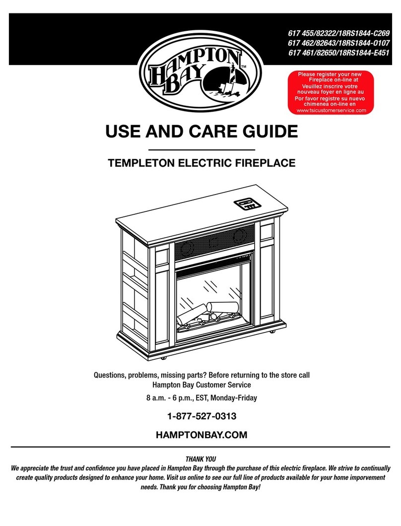 HAMPTON BAY 18EF023GRA Use and care guide