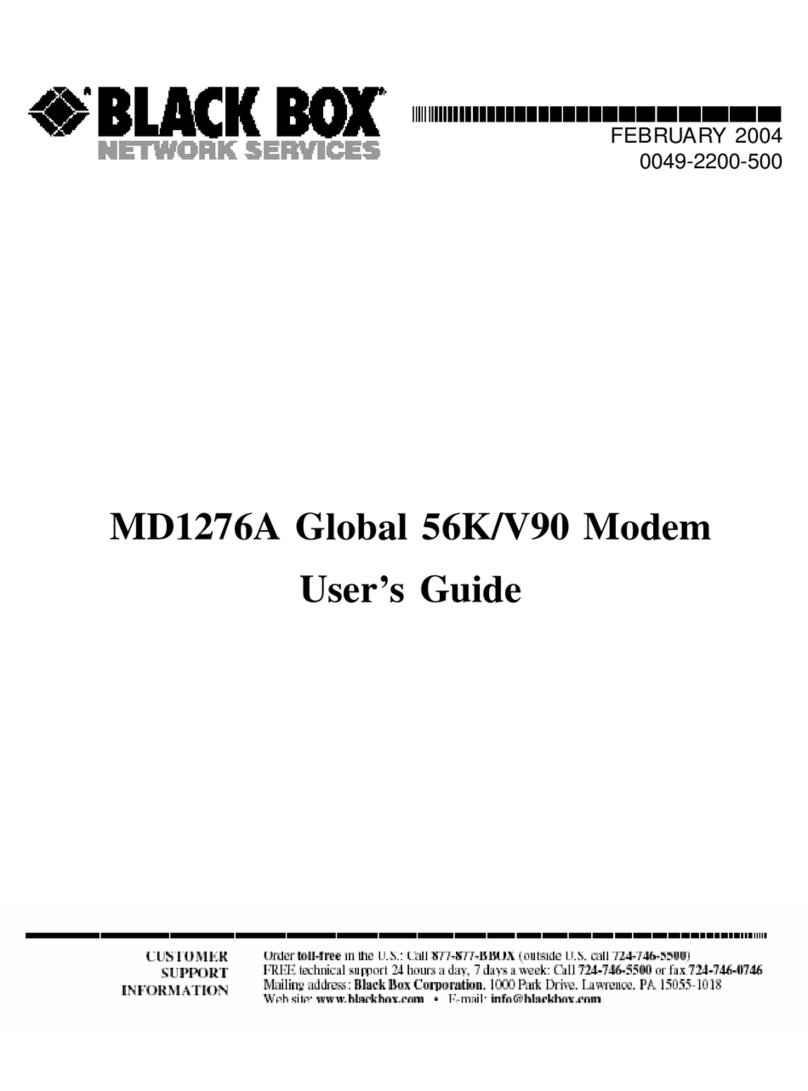 Black Box MD1276A User manual