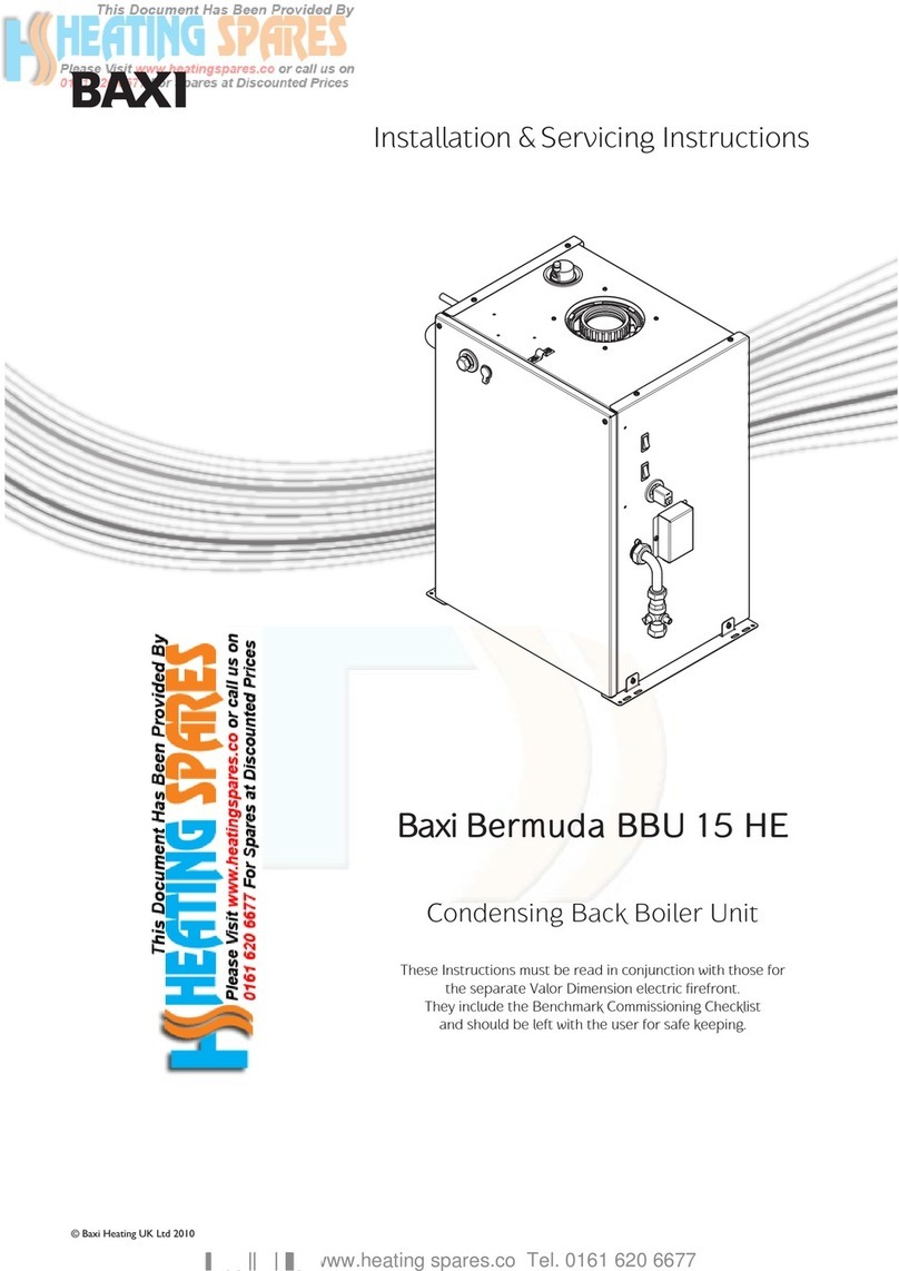 Baxi Bermuda BBU 15 HE Installation & servicing instructions