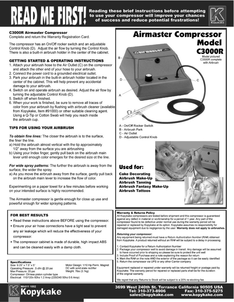 Kopykake Airmaster C3000R User manual