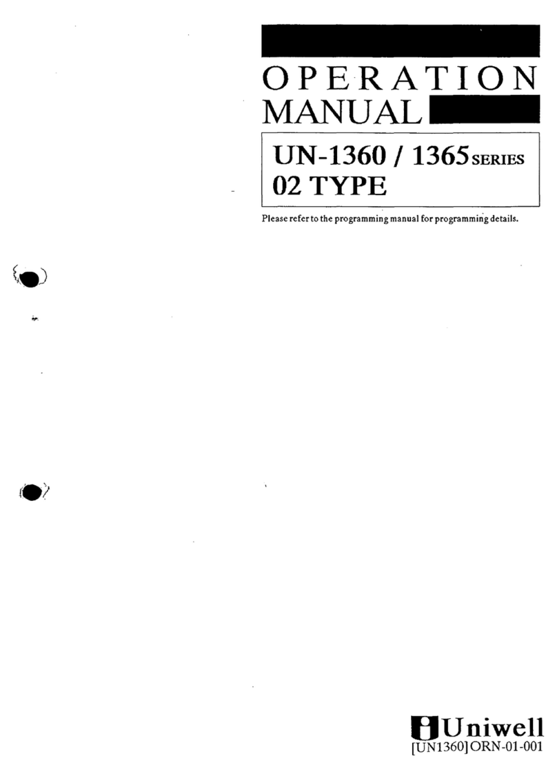 Uniwell UN-1360 User manual Uniwell UN-1360 User manual
