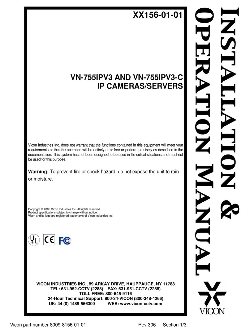 Vicon VN-755IPV3 User manual Vicon VN-755IPV3 User manual