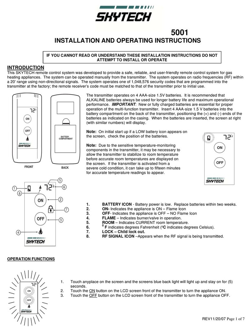 Skytech 5001 User manual
