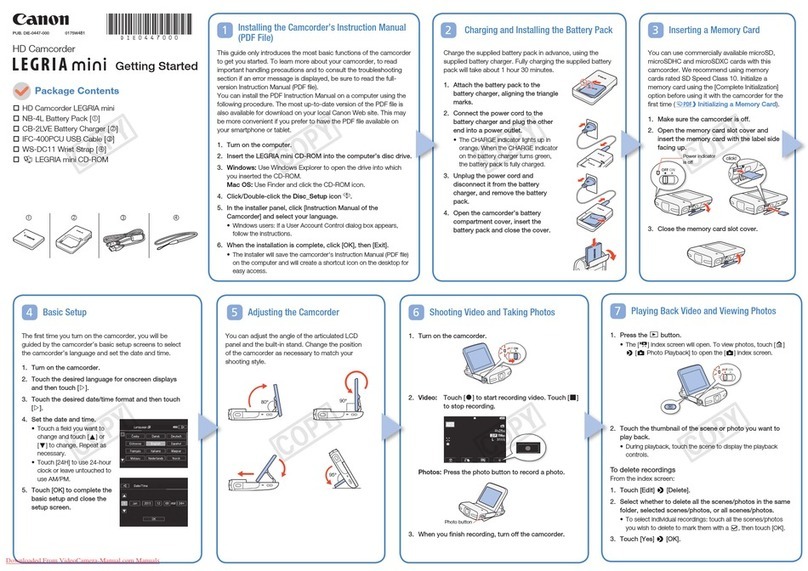 Canon Legria mini User manual Canon Legria mini User manual