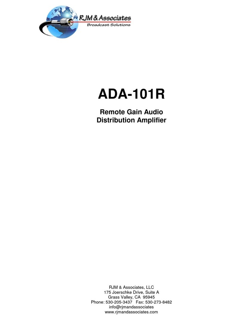 RJM ADA-101R Owner's manual