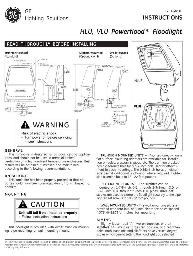 GE HLU Powerflood User manual