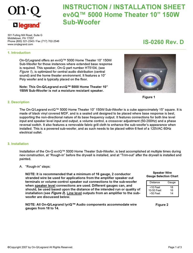 Onq EvoQ 5000 instruction manual