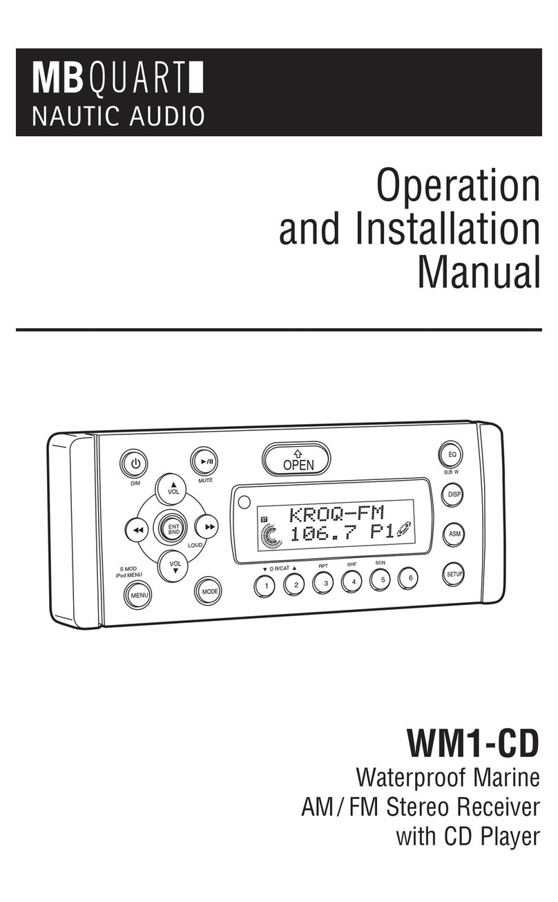 MB QUART WM1-CD Operation and installation manual