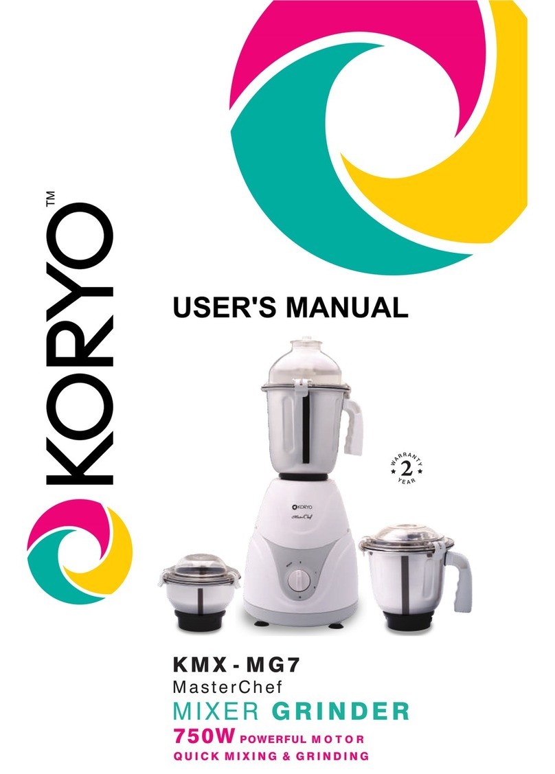 Koryo MasterChef KMX - MG7 user manual Koryo MasterChef KMX - MG7 user manual