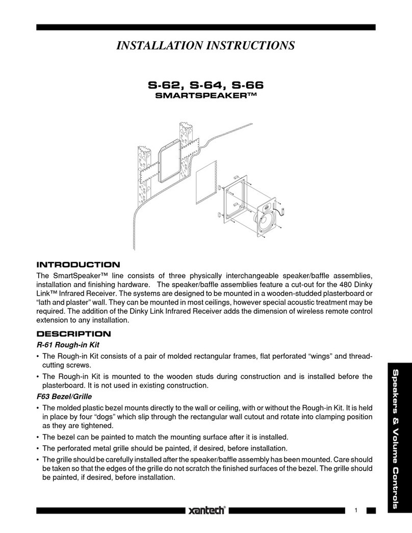 Xantech Smartspeaker s-62 User manual