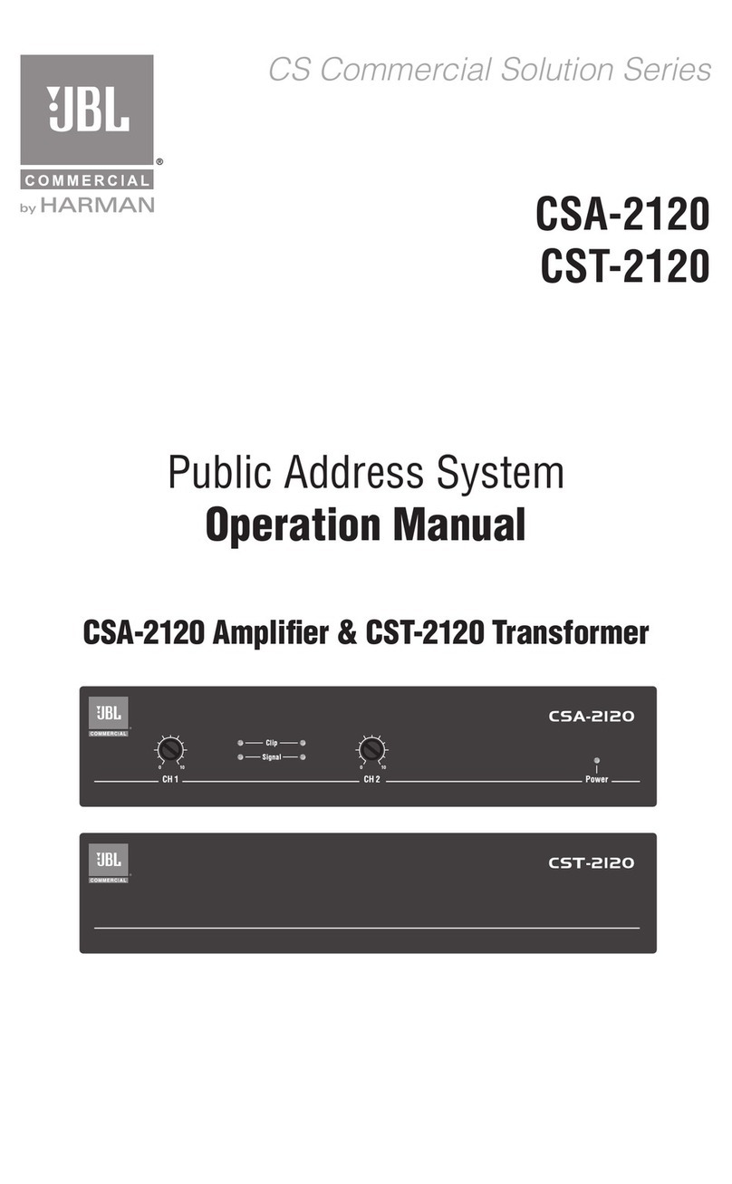 JBL CSA-2120 Operation manual