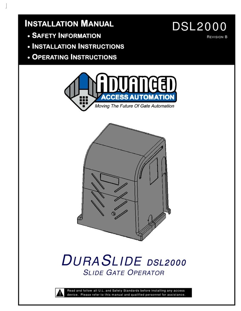 Advanced Access Automation DSL2000 installation instructions