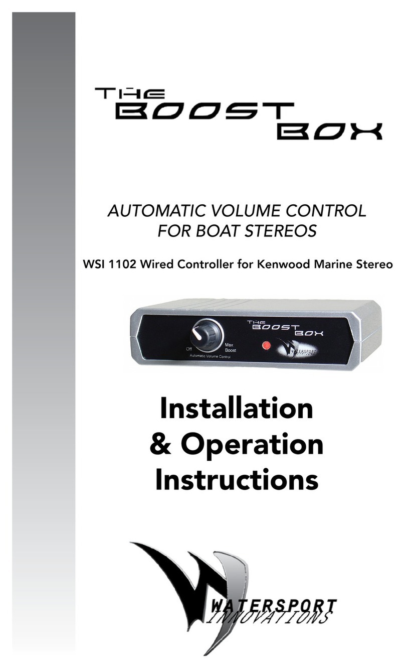 Watersport the boost box WSI 1102 Installation & operation instructions