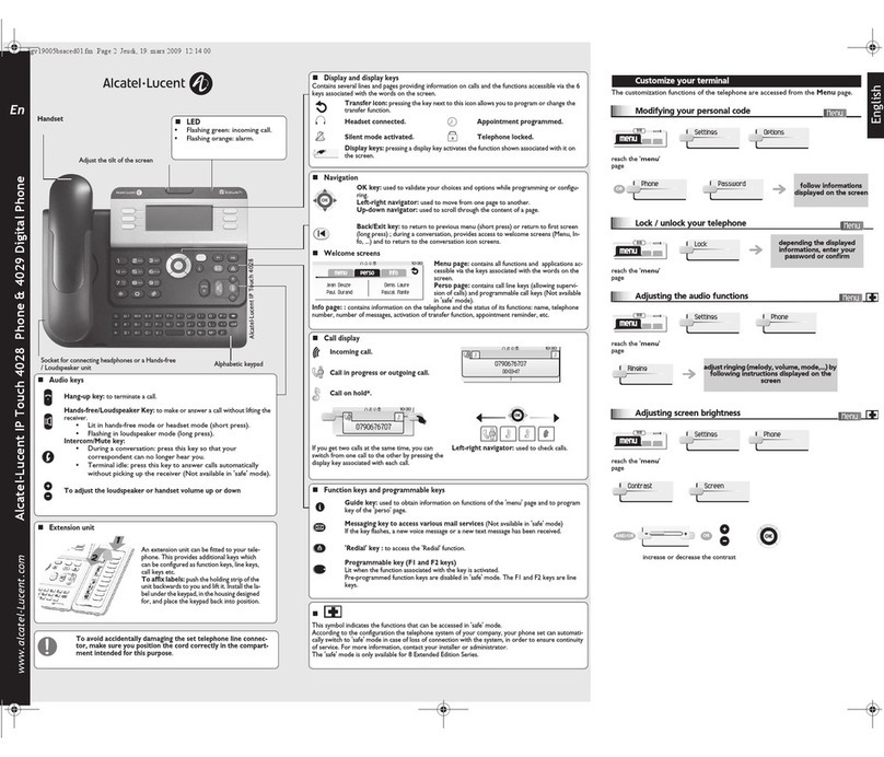 Alcatel-Lucent 4028 User manual