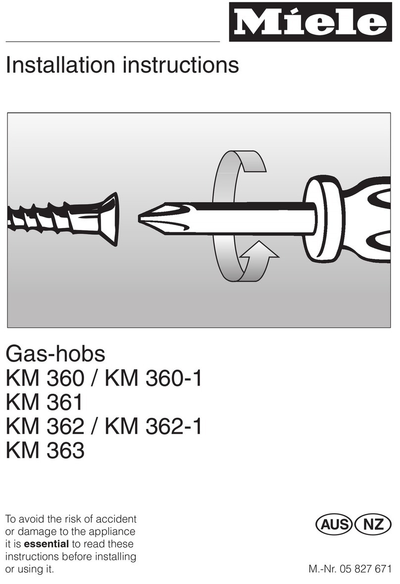 Miele KM 360 G User manual Miele KM 360 G User manual