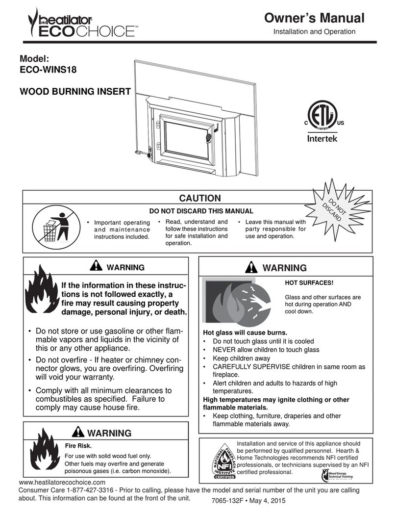 Heatilator ECO-WINS18 owner's manual