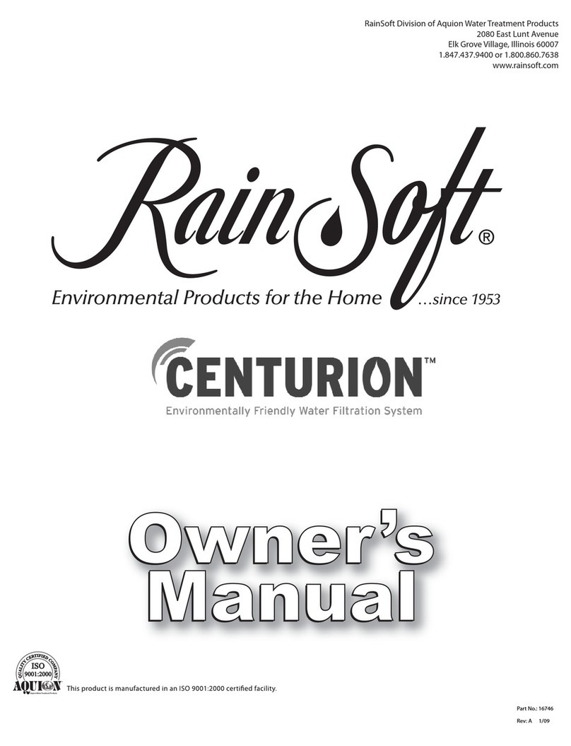 Rain Soft CENTURION owner's manual