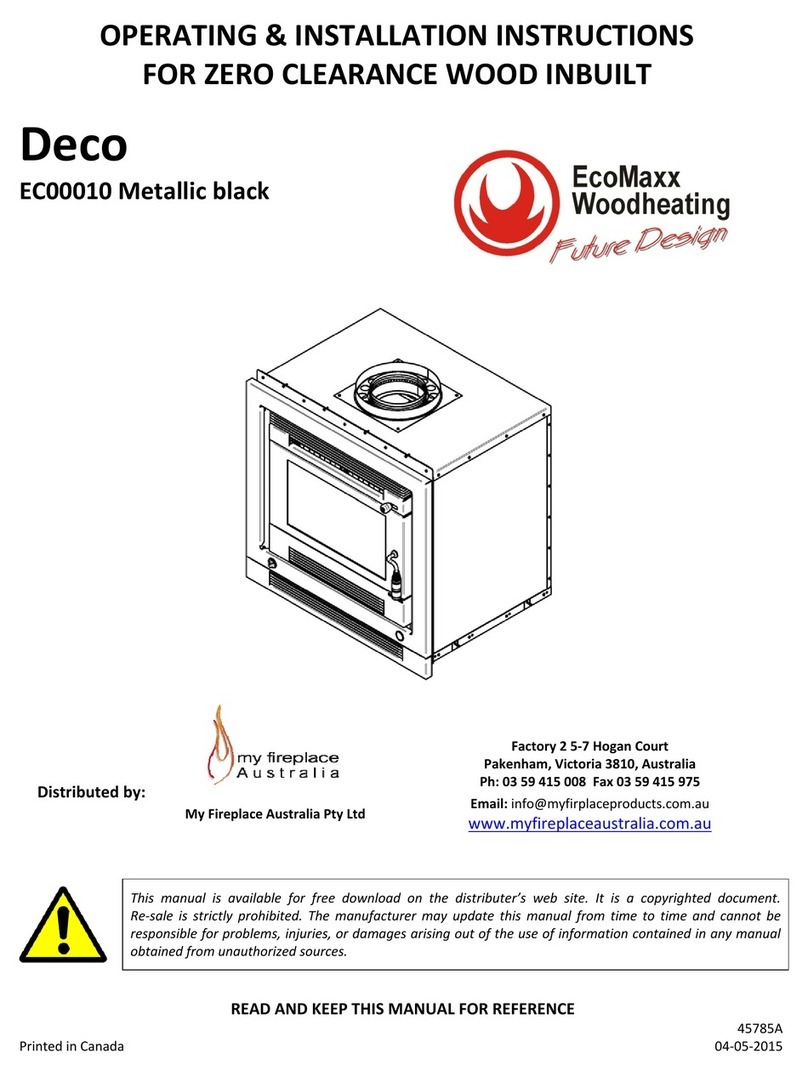 Stove Builder International Deco EC00010 Operating & installation instructions Stove Builder International Deco EC00010 Operating & installation instructions