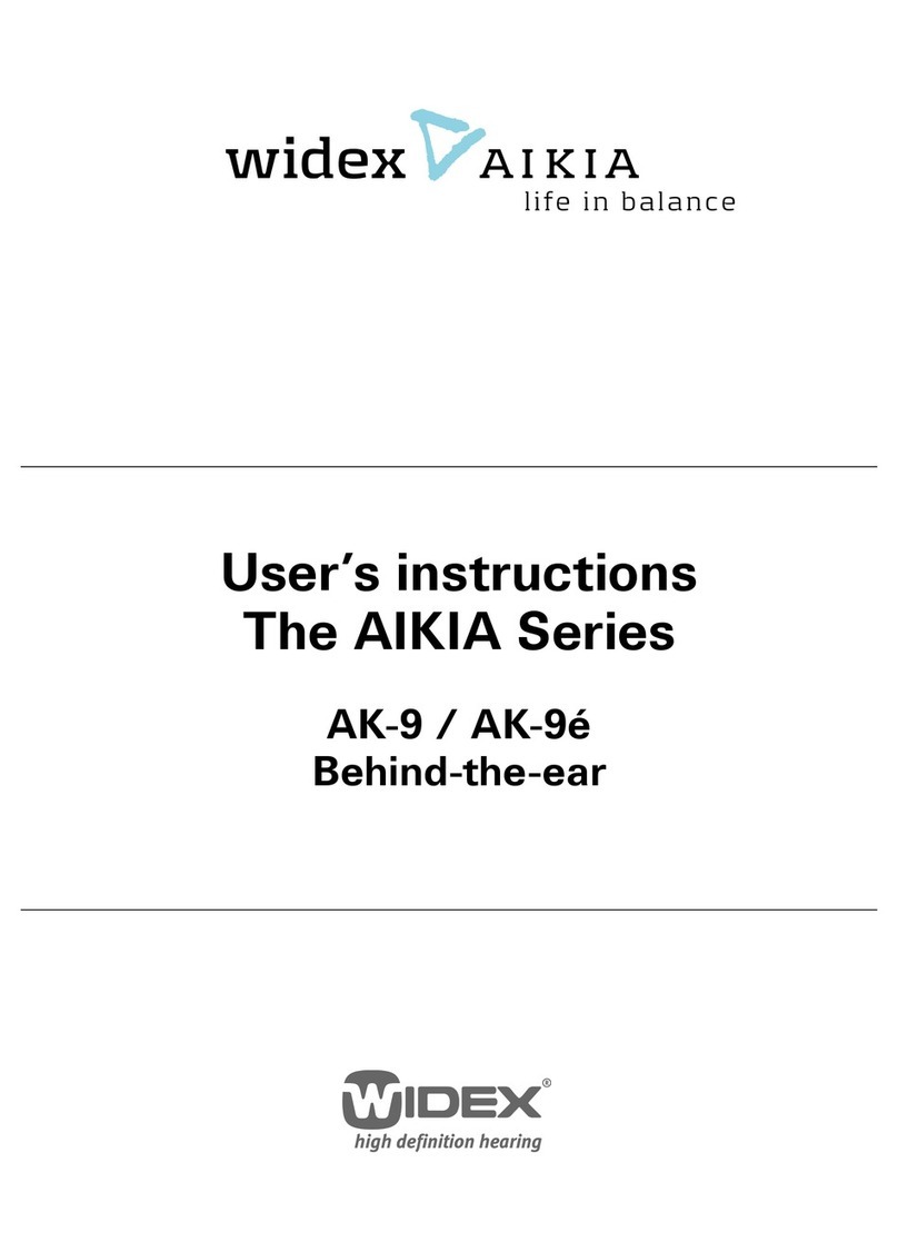 Widex AIKIA AK-9 User manual