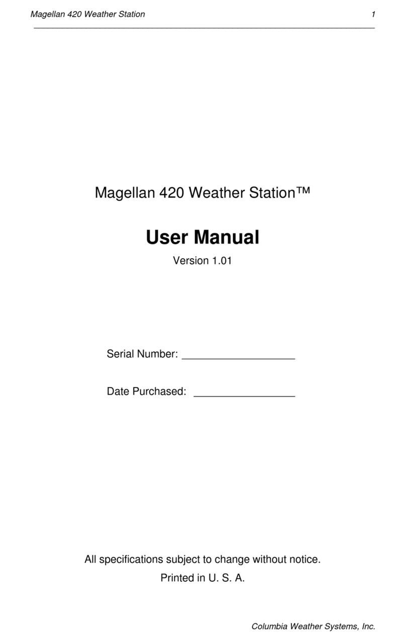 Columbia Weather Systems Magellan 420 user manual