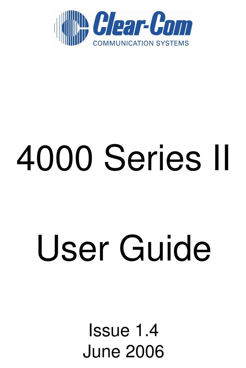 Clear-Com 4000 series II user guide