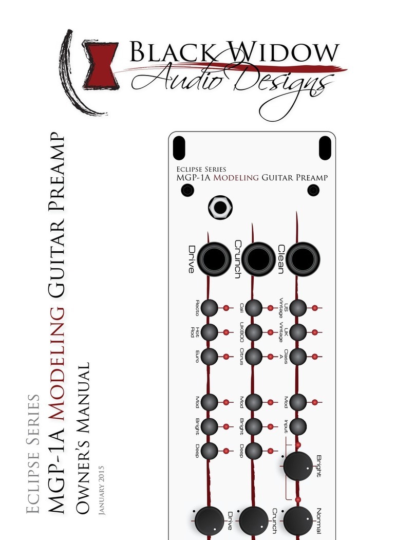 Black Widow Eclipse Series MGP-1A owner's manual