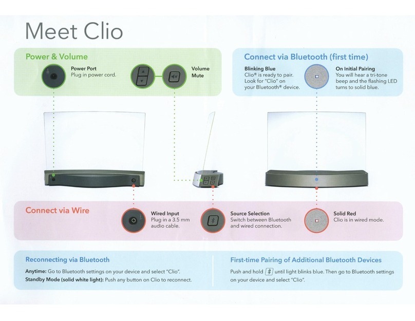 Clear View Audio clio User manual