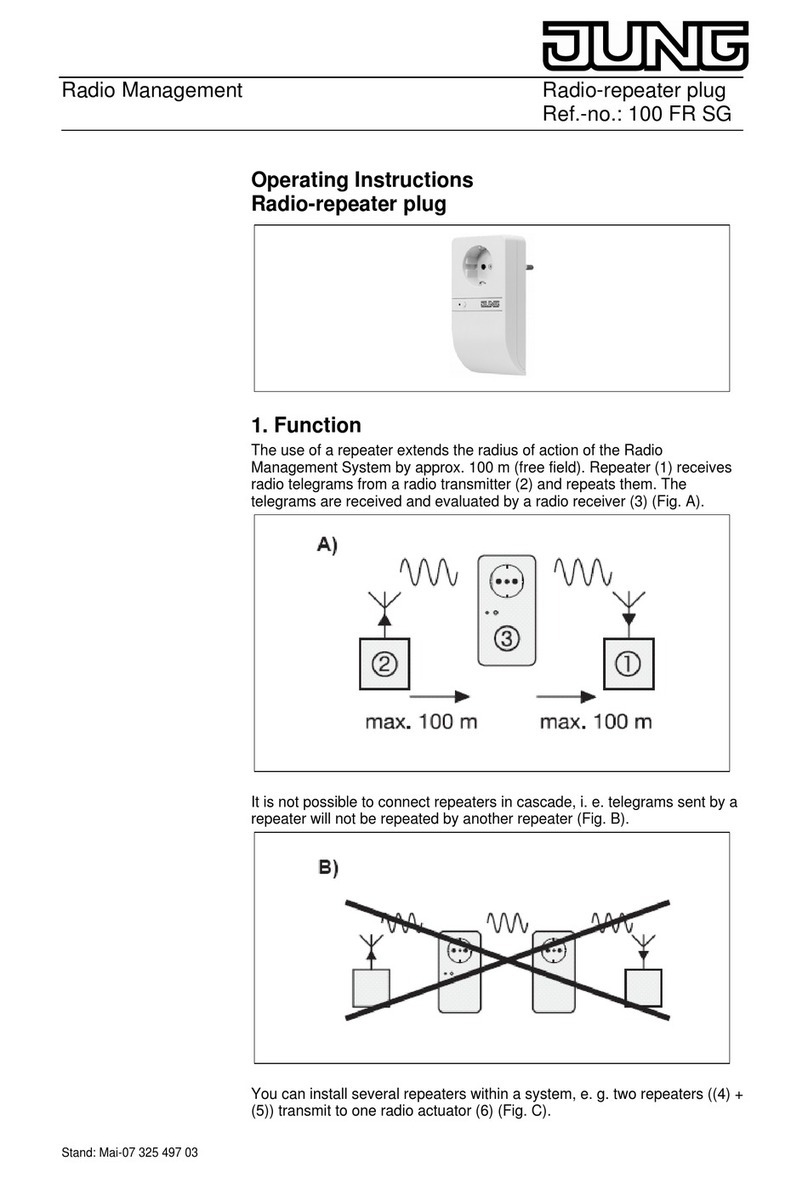 Jung 100 FR SG operating instructions